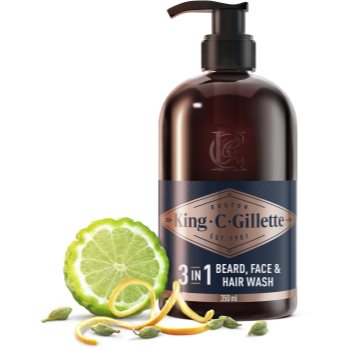 Gillette King C. Beard & Face Wash șampon pentru barbă - imagine 3